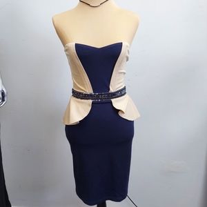 Strapless Mini Cocktail Dress by Little Mistress